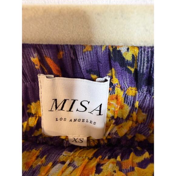 Misa Los Angeles Skirt Sz XS Ruffled Stretch Tiered Boho Chic - Picture 5 of 6